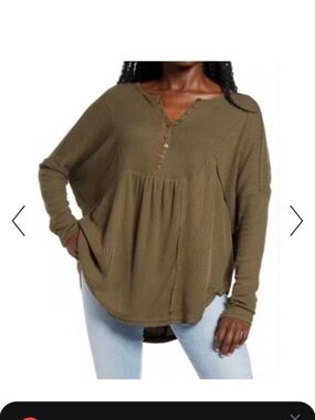 Free People  Leo Henley  - Olive Green